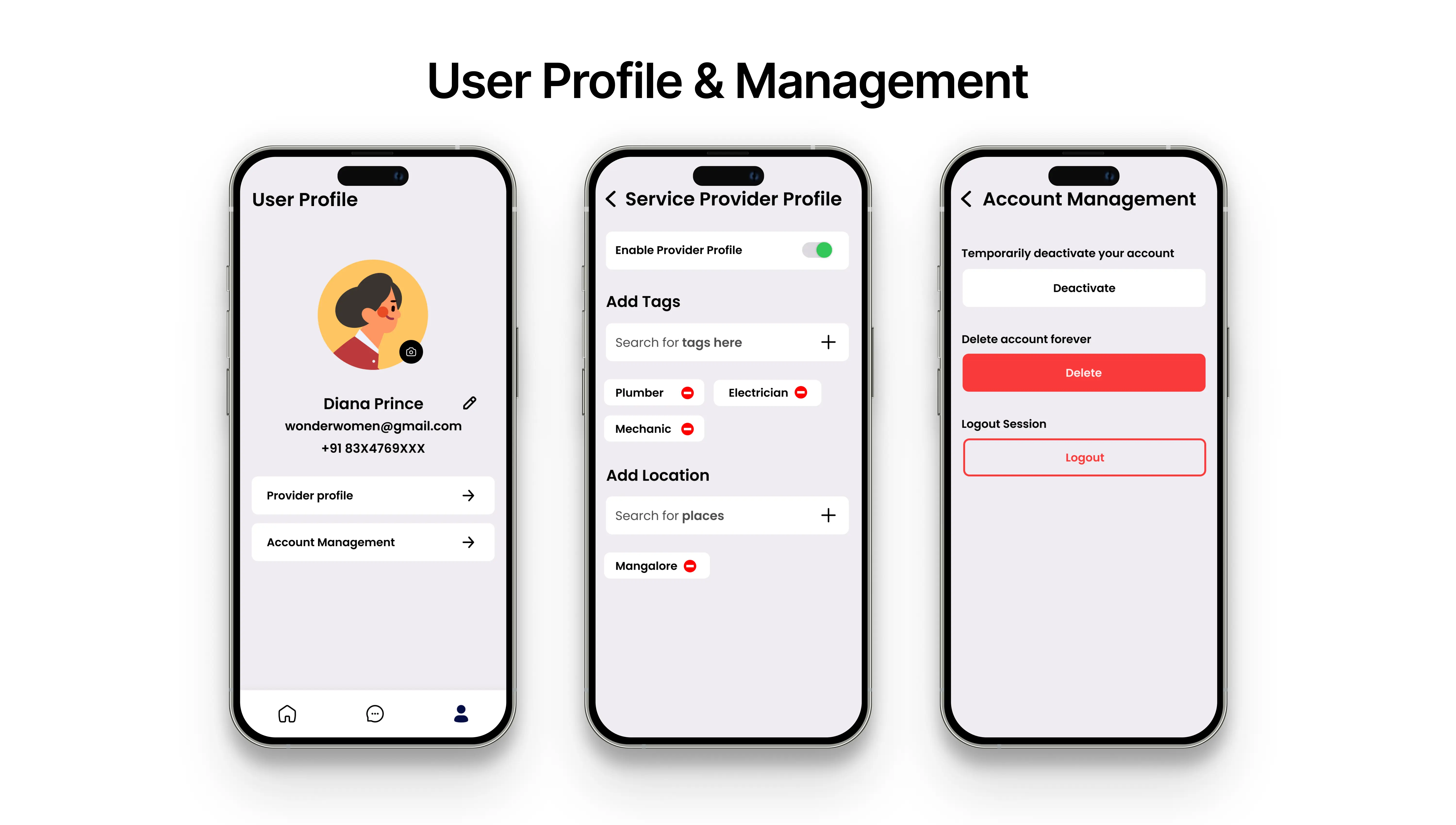 User Profile & Management